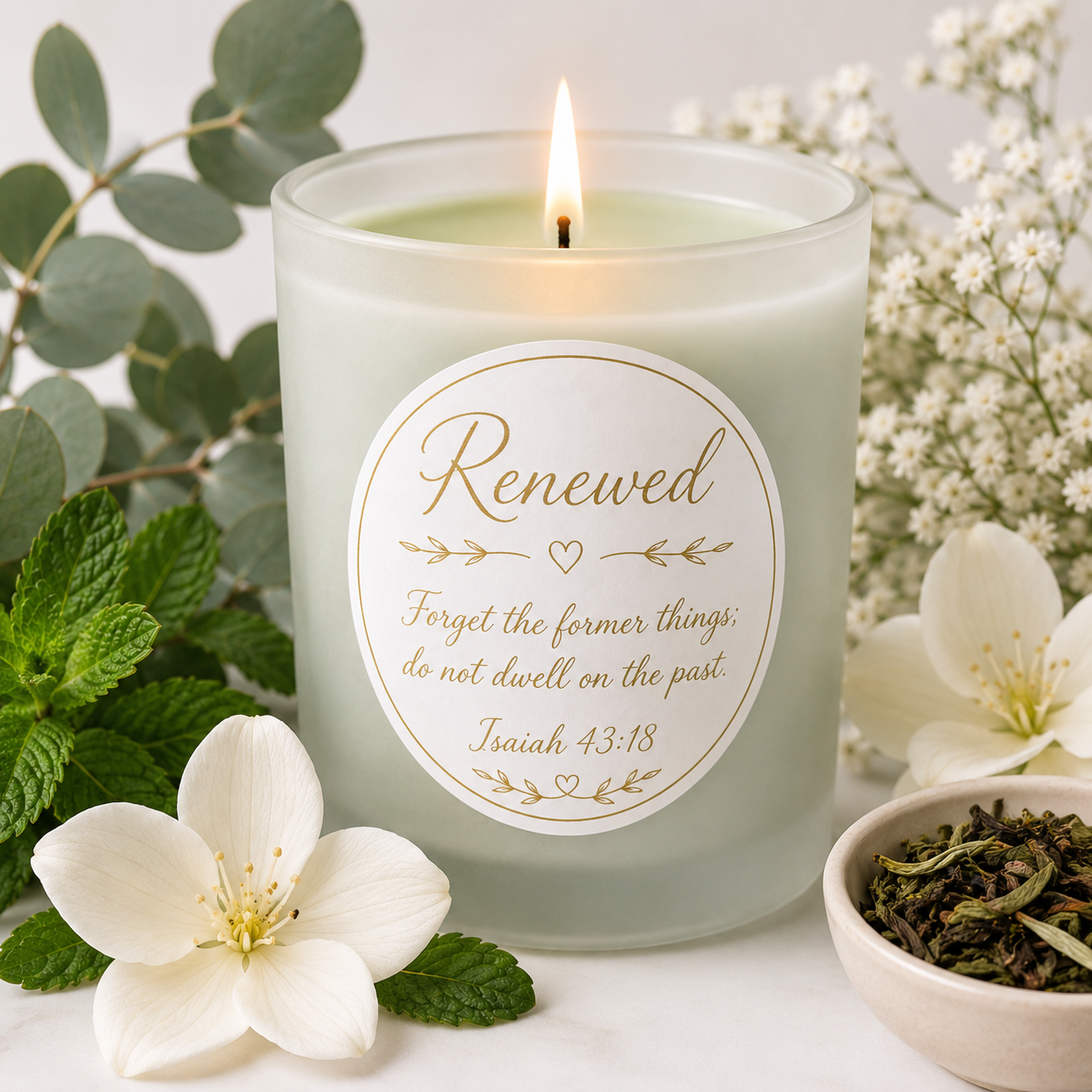 Renewed ~ Isaiah 43:18 Eucalyptus, Mint, White Tea