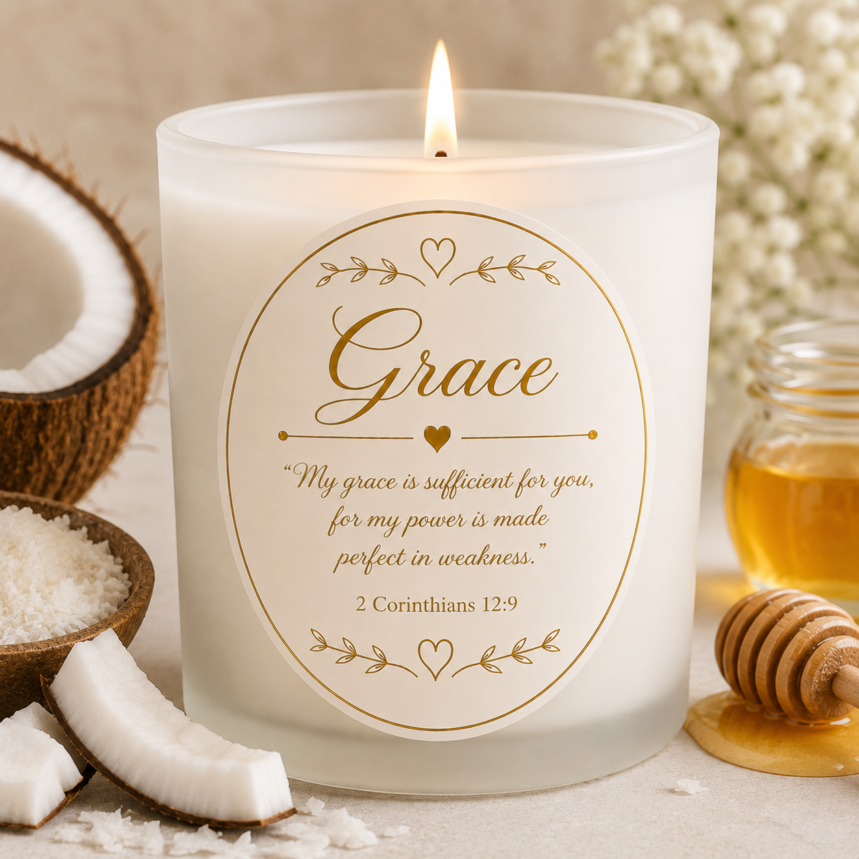 Grace ~ 2 Corinthians 12:9 Coconut Milk & Honey