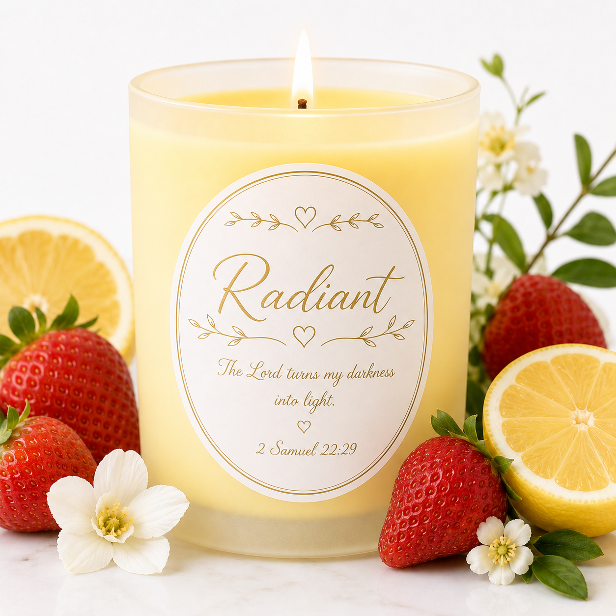 Radiant ~ 2 Samuel 22:29 Lemon and Strawberry